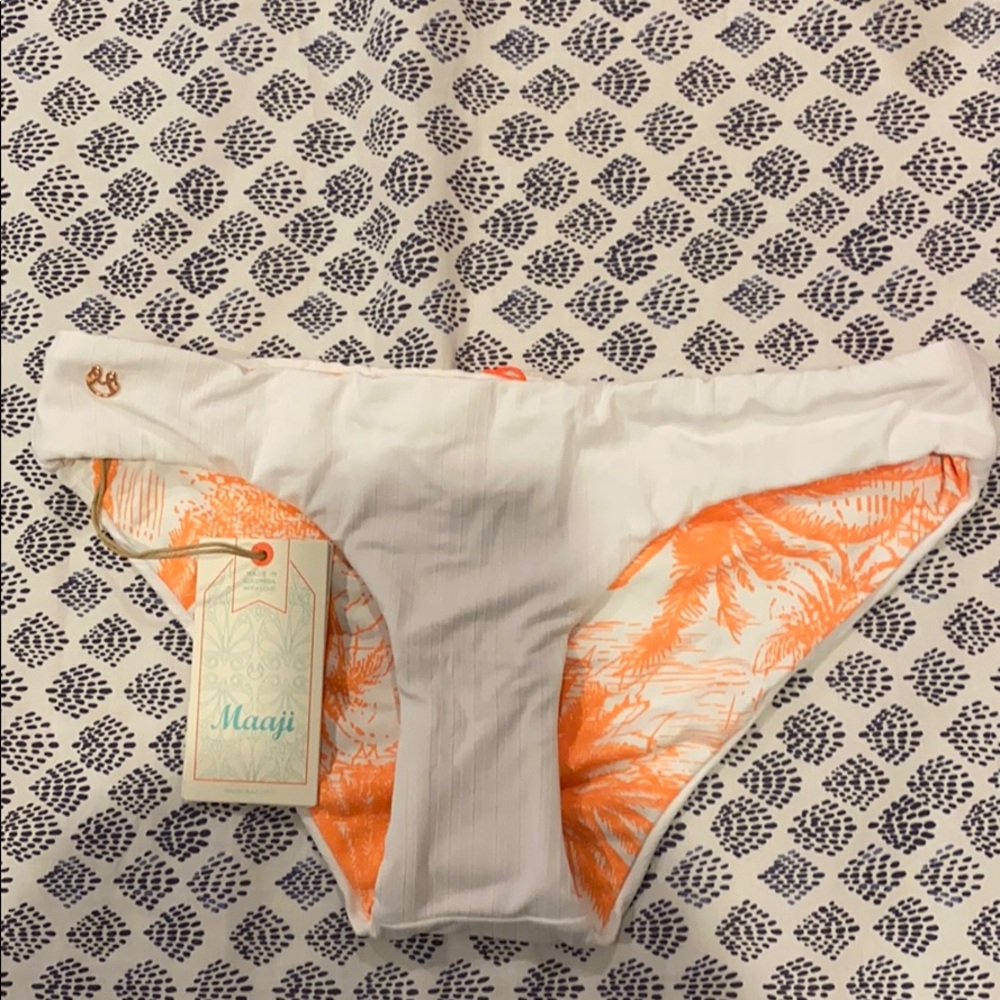 Maaji Card White Sublime Reversible Bikini Bottoms